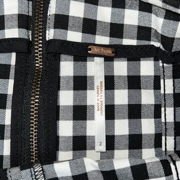 Free People black and white checkered skirt Size 2 - Picture 2 of 3